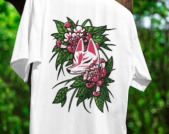 Kitsune Mask T-Shirt: Japanese Folklore, Unisex Design