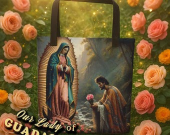 Vår Fru av Guadalupe-tygväska: Katolsk religiös gåva, mexikansk konst
