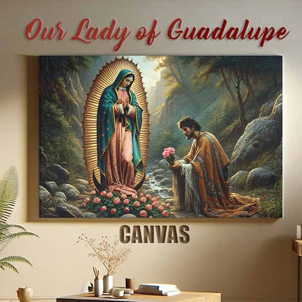 Toile Notre-Dame de Guadalupe - La Vierge de Guadalupe - Art catholique - Toile La Virgen de Guadalupe