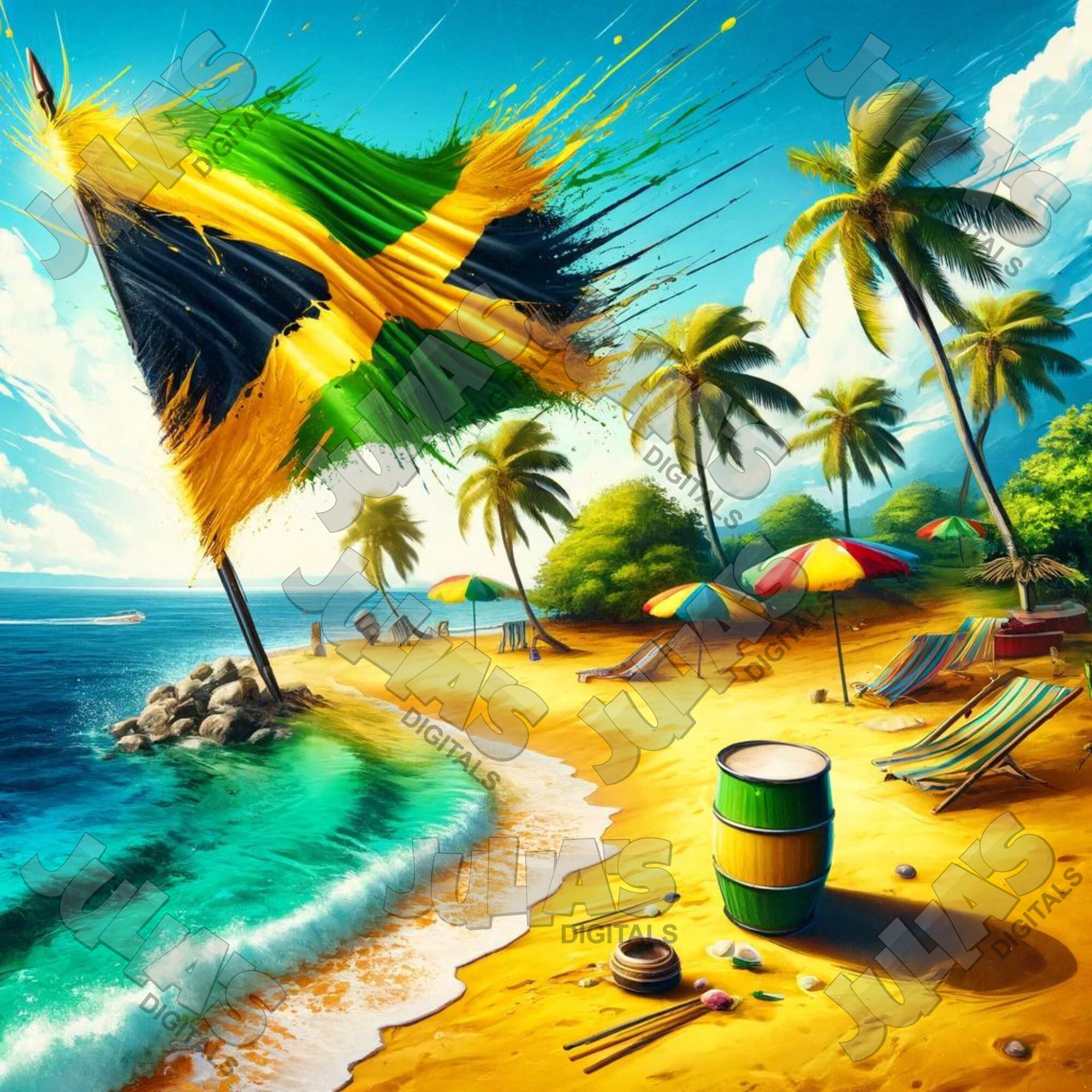 Jamaican Flag Jamaica Digital Art Pride Caribbean Tumbler Design Jamaican Flag Jamaica Digital Art Pride Caribbean Tumbler Design