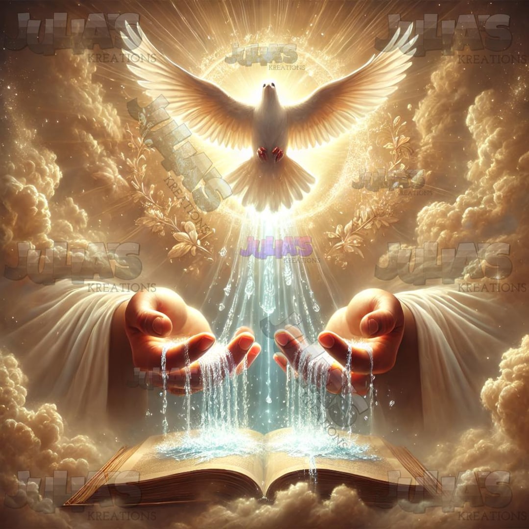 Living Water Digital Art: Heavenly Golden Gate, Dove (PNG) - Etsy