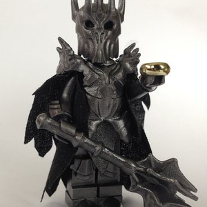 Custom Sauron Lord of the Rings Minifigure. Assembled Figure.