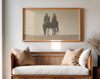 Westerse Frame TV-kunst | Vintage Cowboy Frame TV-kunst | Vintage westerse schets frame TV kunst | Populaire tv-kunst | Frame tv-kunstset Western tv Art