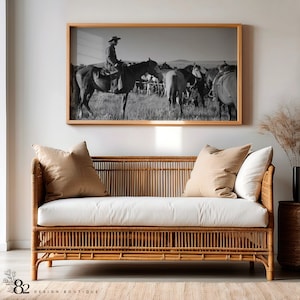 Western Frame TV Art Vintage Cowgirl Frame TV Art | Vintage Western Sketch Frame TV Art | Trending tv art | Frame tv art set Western tv Art