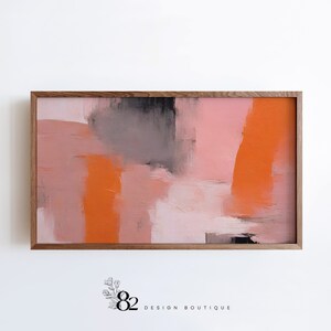 PinkToned modern abstract art for Samsung Frame TV. Contemporary pink painting for frame tv, digital download tv art for Samsung Frame TV and OG frame TV. Modern TVArt download.