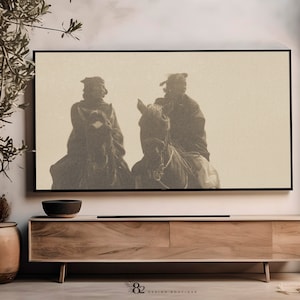 Western Frame TV Art | Vintage Cowboy Frame TV Art | Vintage Western Sketch Frame TV Art | Trending tv art | Frame tv art set Western tv Art