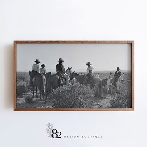 Western Frame TV Art | Vintage Cowboy Frame TV Art | Vintage Western Sketch Frame TV Art | Trending tv art | Frame tv art set Western tv Art
