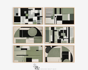 Bauhaus Samsung Frame TV Art Set | Modern Frame TV Art | Muted Tonal Frame TV Art | Frame tv Set | Frame tv Painting Art Bundle | midcentury