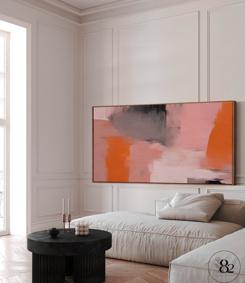 PinkToned modern abstract art for Samsung Frame TV. Contemporary pink painting for frame tv, digital download tv art for Samsung Frame TV and OG frame TV. Modern TVArt download.