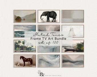 Muted Tone Artwork for Frame TV Art Set Vintage Art Bundle for Frame TV Artwork Bundle Samsung Art Frame Bundle Neutral tv Art Set lg tv art