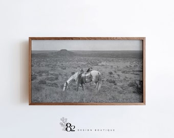 Lijst tv-kunst western vintage cowboy lijst tv-kunst | Vintage westerse schetslijst tv-kunst | Trending tv-kunst | Lijst tv-kunstset Western tv Art