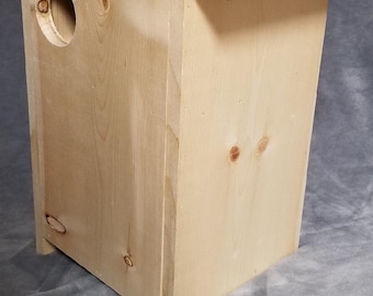 Squirrel Nest Box- handmade, extra large, internal predator guards for safety