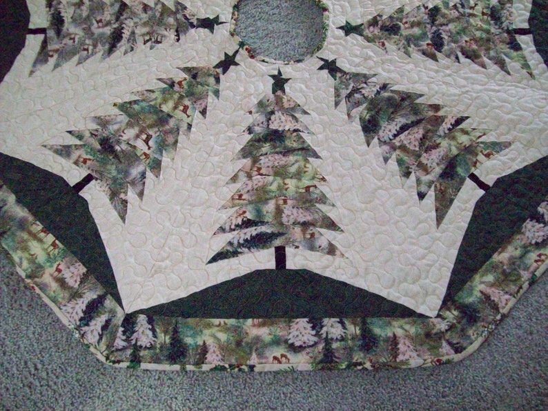 Christmas Tree Skirt #89 Quilted Reversible