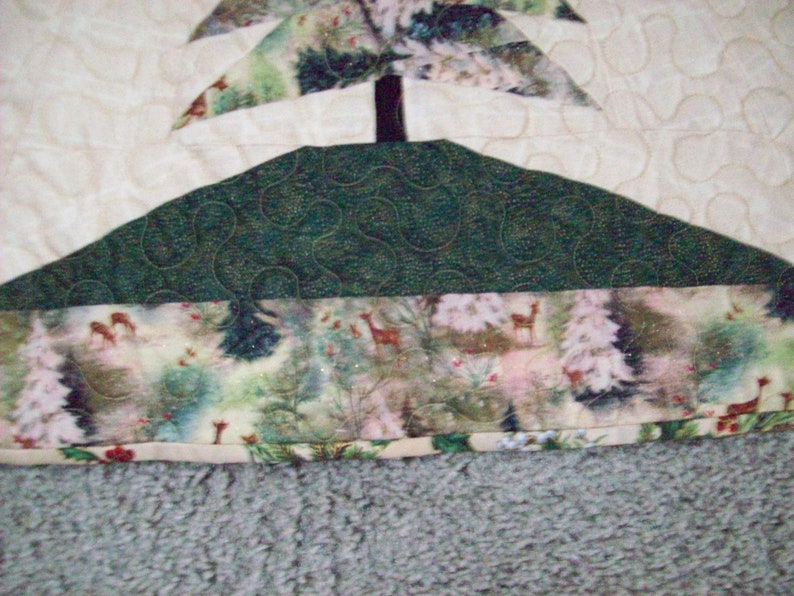 Christmas Tree Skirt #89 Quilted Reversible