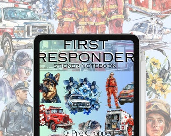 First Responder Digital Stickers For Goodnotes, Firefighter iPad Stickers, Police Officer Planner Stickers, Paramedic, 911 Operator