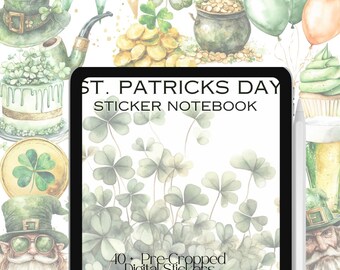 St. Patrick's Day Goodnotes Stickers, Irish Planner Stickers (Digital Download)
