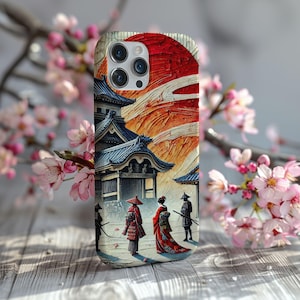 Land of the Rising Sun Tough Phone Case for iPhone 16 15 14 13 12 11 Pro Max, Galaxy S25 S23, Pixel 7, 8, 9, Japanese Aesthetic