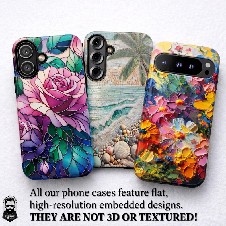 Stained Glass Pink Roses Phone Case, Flower Lover Gift, Rose Lover Gifts image 9