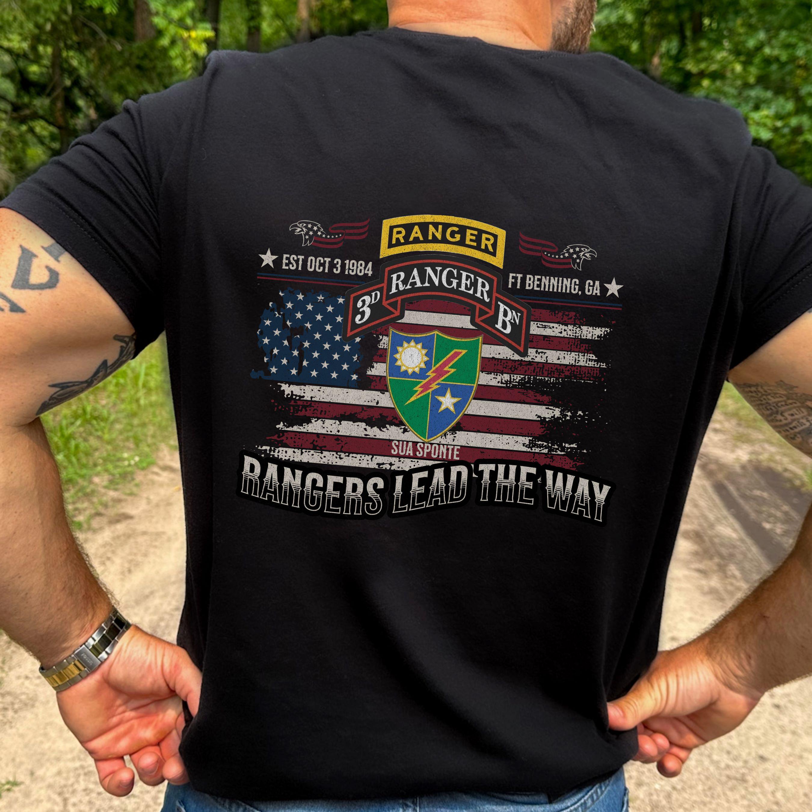 Rangers Lead the Way Shirts, Military Gifts, Gift for Vet, Army Rangers, 75th Ranger Regiment, Motivational Shirt, Gift for Him, Military
