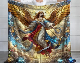 Angel Blanket, Religious Blankets, Christian Art, Christian Gifts