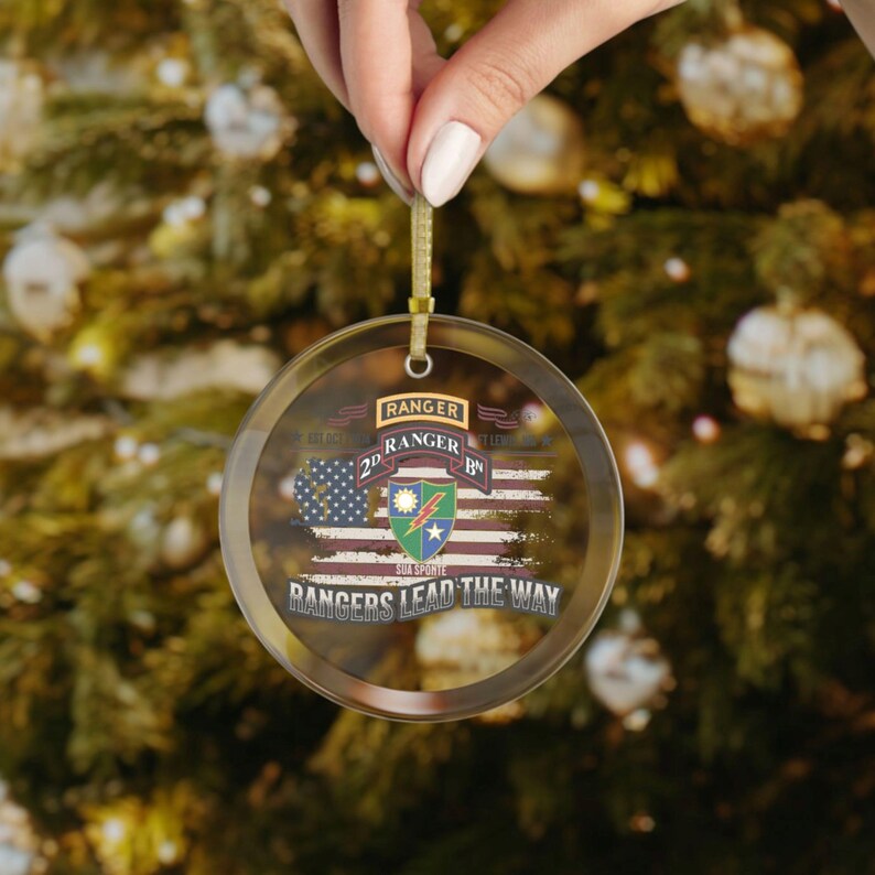 Custom Army Ranger Glass Ornament, Military Christmas Gift - Etsy