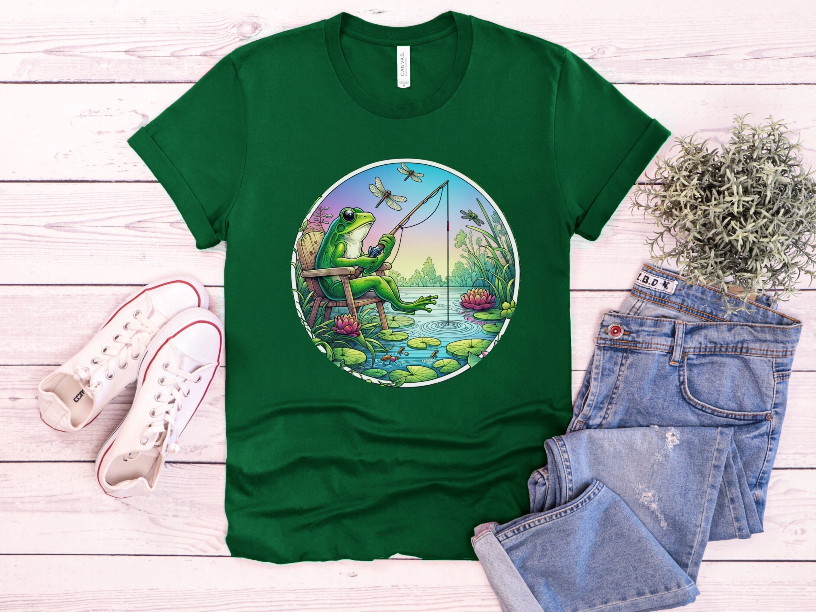 Cottagecore Shirt, Frog Fishing Shirt, Cottagecore Aesthetic Shirt, Pond  Fishing Shirt, Lily Pad Shirt, Fairy Tale Shirt, Nature Shirt 