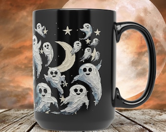 Ghost Coffee Mug, Halloween Cup, Ghost Decor, Spooky Gifts
