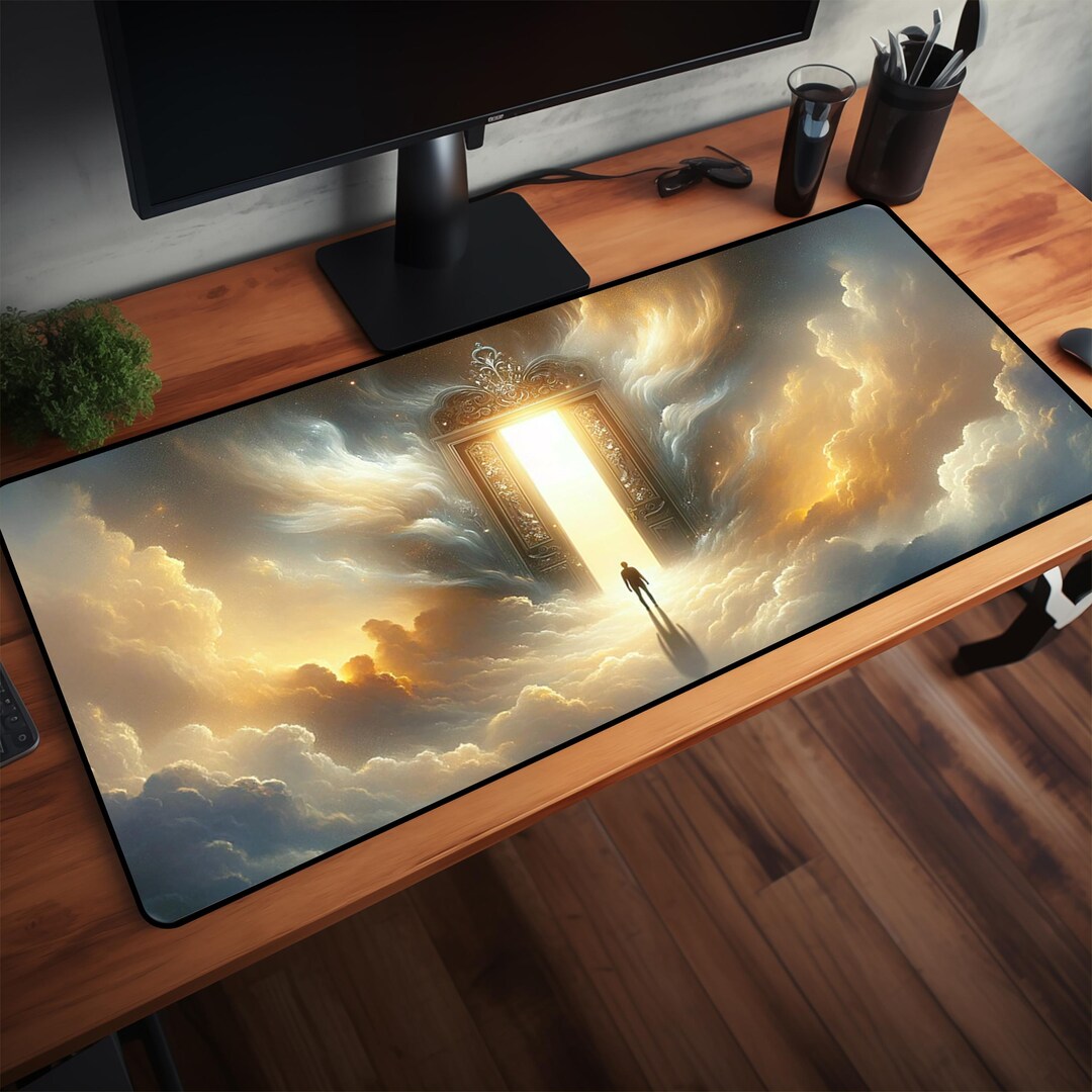 Heaven Desk Mat, Christian Art, Religious Home Office Decor - Etsy