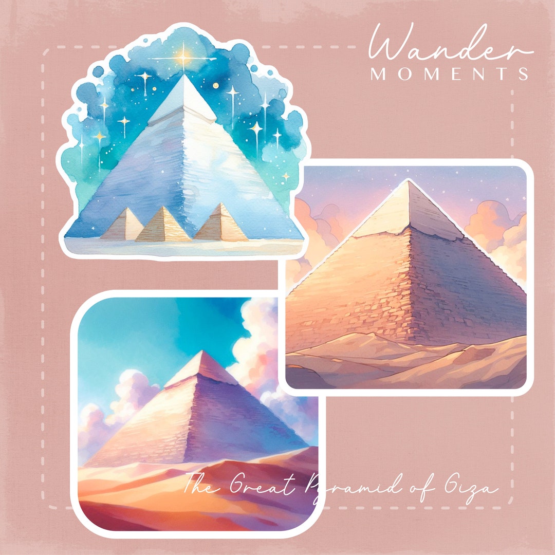 Pyramid Sticker THE GREAT PYRAMID of Giza | Egypt Landmark Skyline Cityscape Souvenirs ...