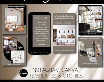 Instagram Canva Templates: Social Media Posts & Stories (Digital Gift)