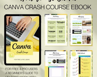 Canva Crash Course eBook | Canva Tutorial for Beginners | Free & Pro Guide