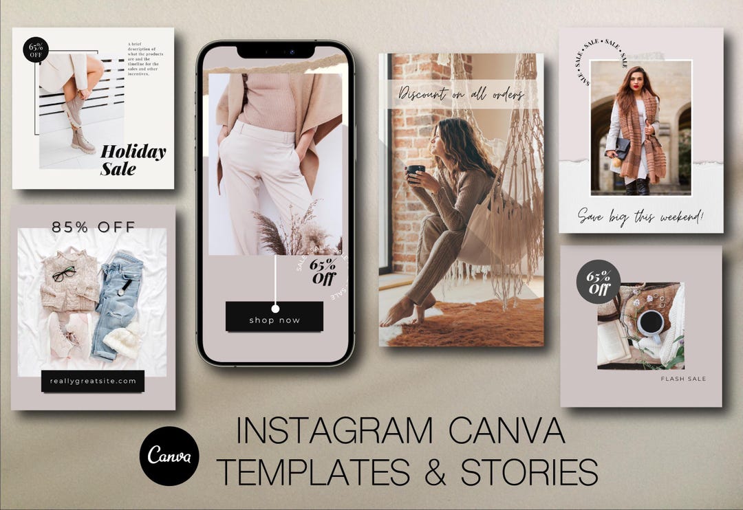 Instagram Canva Templates: Social Media Posts & Stories - Etsy