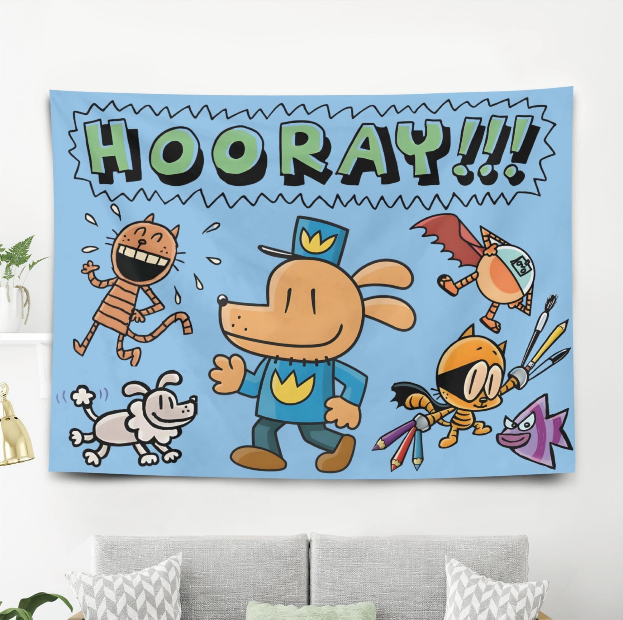 Decoración de pancarta para fiesta de cumpleaños de DogMan, telón de fondo de perro policía, regalo