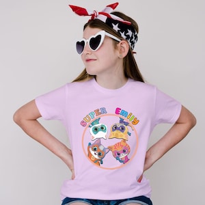Personalized Super Cat Birthday Shirt, Custom Kitties Girls T-Shirt Gift