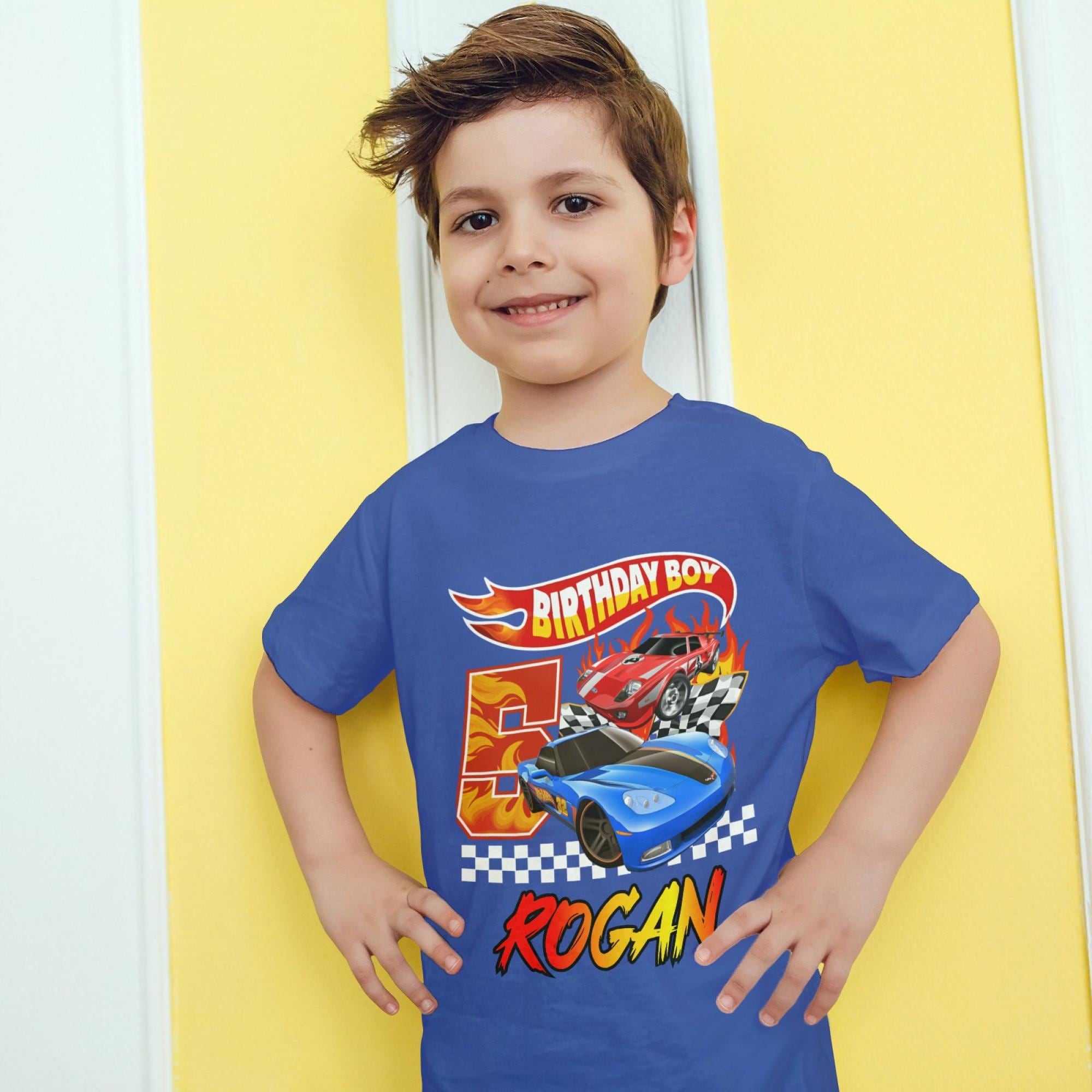 Hot Wheels - Camiseta Con Logotipo De Neumático Flameado Pequeño