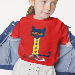 Pete ist die Katze Entworfenes T-Shirt, Pete ist das Katzenliebhaberfan-Geburtstags-Feiertags-T-Shirt Geschenk, Geburtstagsfeiertuch, Schulveranstaltungs-T-Shirt