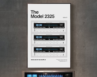 Marantz Model 2325 Vintage Audio Poster, Vintage 70s Poster, Vintage Audio Poster, Audio Art, Vintage Audio Wall Art, Audio Wall Art