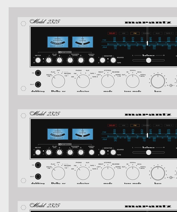 Marantz Model 2325 Vintage Audio Poster, Vintage 70s Poster