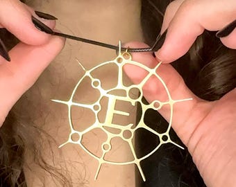 Aspiral - EPICA - Brass Metal 3D Printed Necklace; Heavy Metal Jewelry