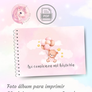 This is how my story begins A5/baby/newborn/photo album/baby album/first years/pregnancy gift/diary/bear/PDF/printable/girl