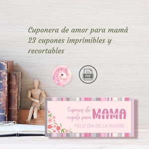 Cuponera Día de la Madre | Vales de Amor para Imprimir | Libro de Cupones Personalizables, Regalo Original y Emotivo | Momentos Juntos