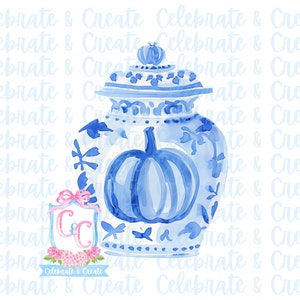 Aquarell Kürbis Chinoiserie Ingwer Glas PNG Clipart Schreibwaren Grandmillennial Coquette Preppy Herbst Dekor Herbst Kürbis Porzellankeramik