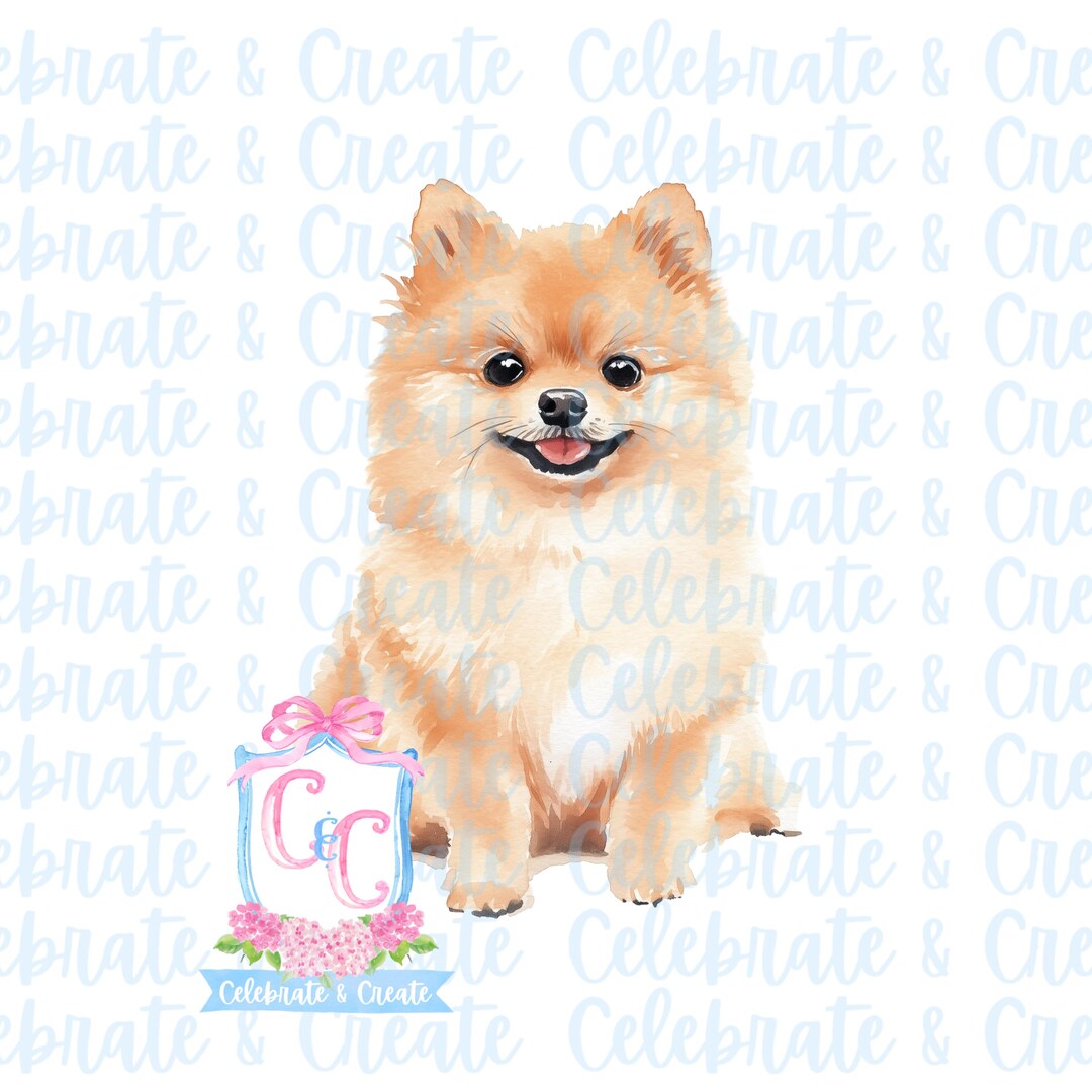 狼林（ROURIN）作　犬（ポメラニアン）の水彩画 2008年 水彩画の犬の子犬ポメラニアン - Etsy 日本