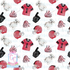 Georgia Bulldogs Acuarela PATRÓN SIN COSTURAS PNG Clipart Grandmillennial Preppy Fondo Fútbol Universitario Equipo Universitario Animadoras Deportes