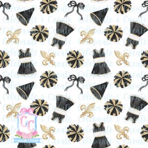 New Orleans Aquarell Heilige NAHTLOSES MUSTER png Clipart Grandmillennial Fleur de Lis Hintergrund Fußball Collegiate College Team jubeln