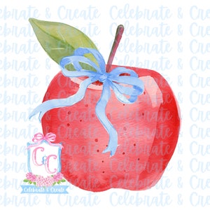 Aquarela Maçã Azul Arco PNG Clipart Clip Art Papelaria Grandmillennial Coquette Preppy De Volta às Aulas Fruta Outono Professor Aluno