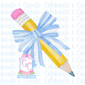 Lápis de aquarela Arco azul PNG Clipart Arte Papelaria Grandmillennial Coquette Preppy De volta às aulas Material escolar Professor Aluno Nota Bloco de notas