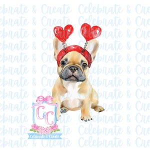 Aquarela Bulldog Francês Bulldogue Francês Bull Dog PNG Clipart Grandmillennial Doodles AI Drew Valentine Dia dos Namorados Amor de Cachorro