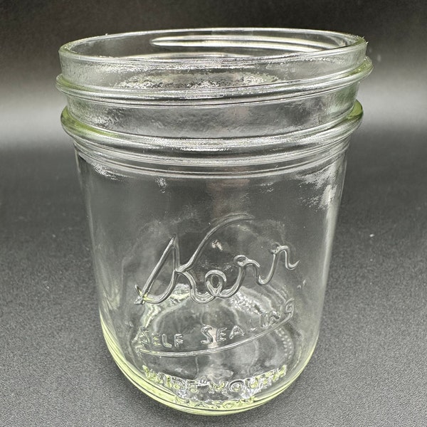 Vintage Kerr “self sealing” wide mouth mason jar. Vintage canning jar, collectible antique jar