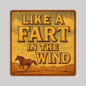 Like a Fart in the Wind Sticker, Shawshank Redemption 3 x 3 in.